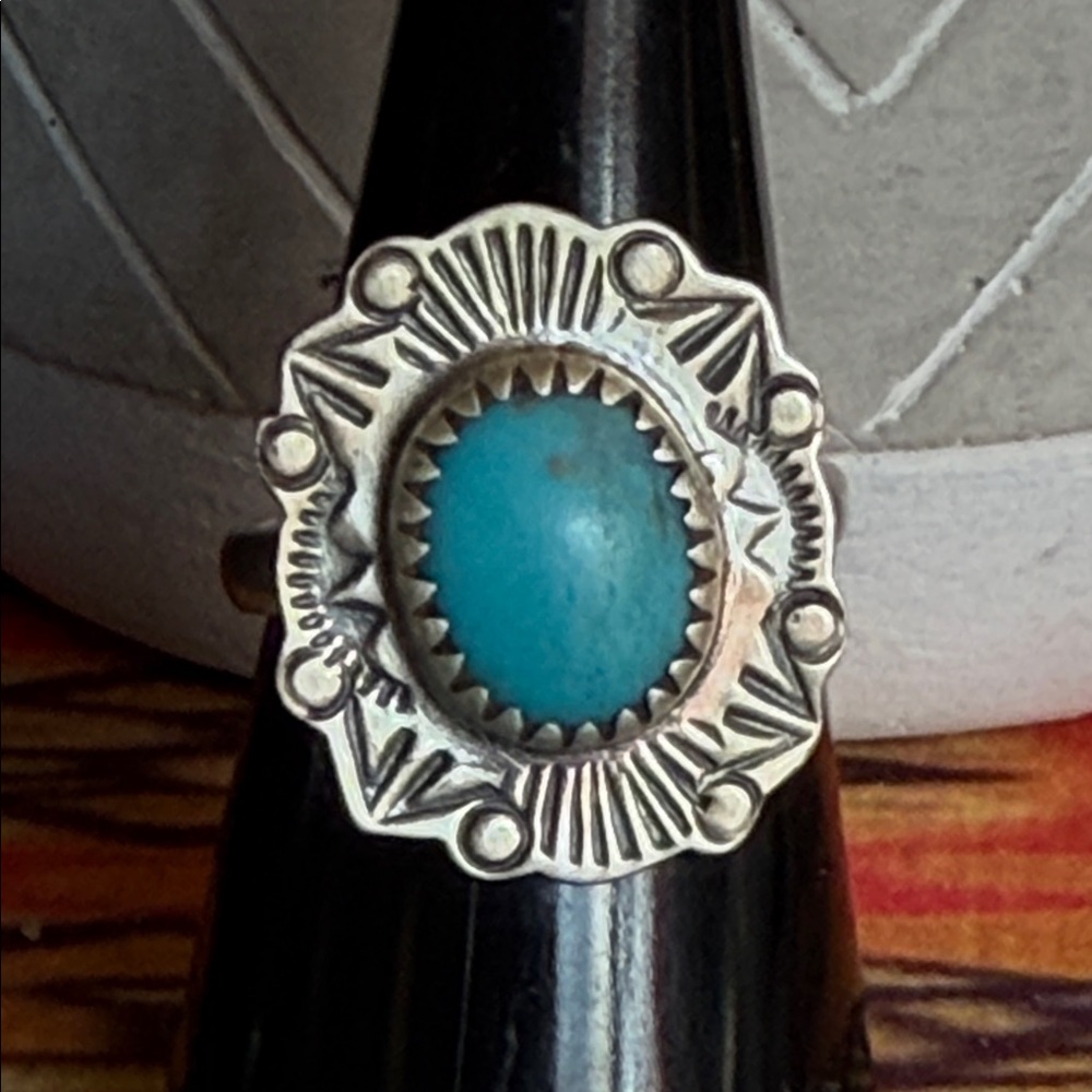 Sterling Silver and Kingman Turquoise Ring